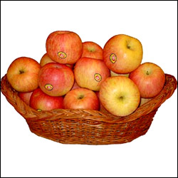 "Fresh Apple Basket - 12 no - Express Delivery - Click here to View more details about this Product